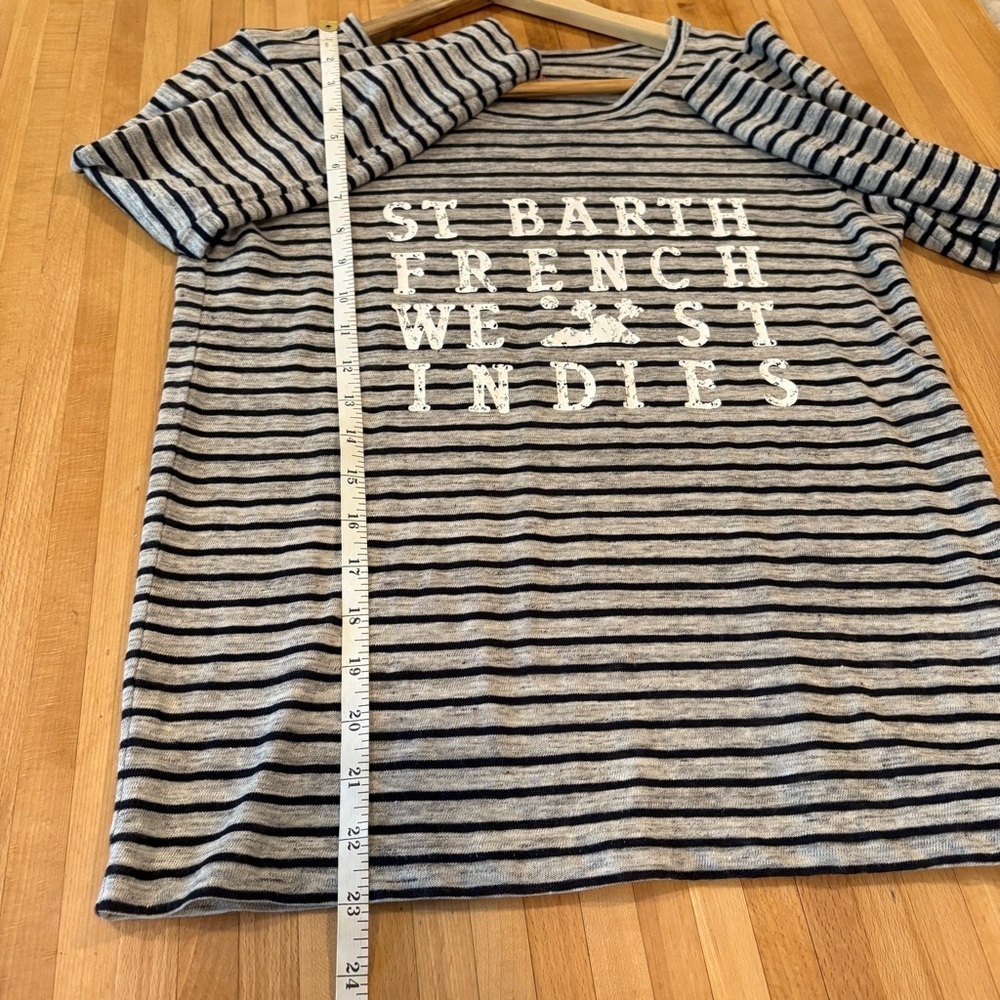 J. Crew Gray Striped St Barth French 3/4 Sleeve Top - Picture 6 of 6